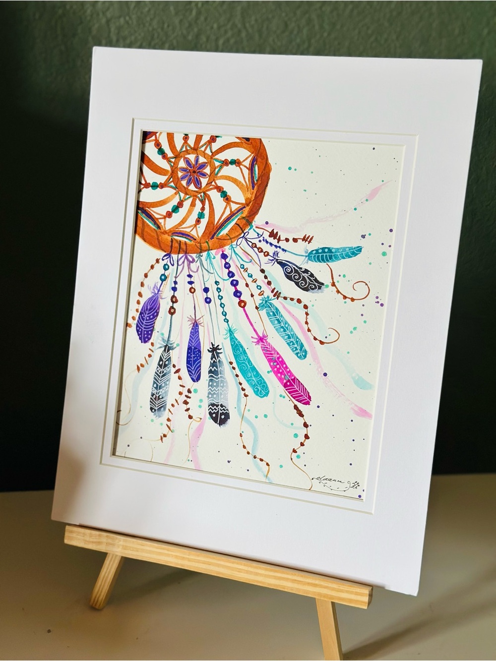 Handmade New Watercolor Painting: Dream Catcher - Picture 3 of 6